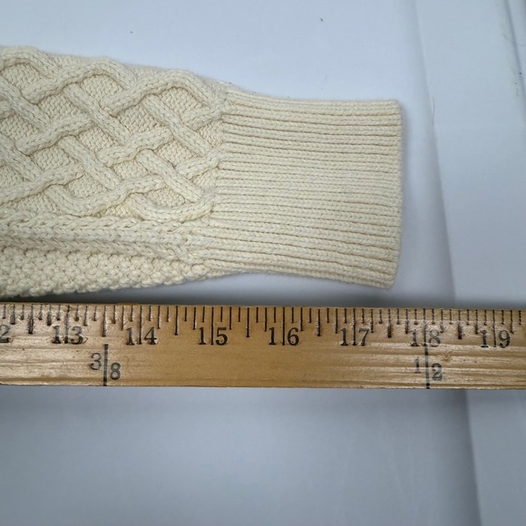 J.Crew Women's‎ Cable Knit Cotton Crewneck Sweater, Ivory Cream, XS Extra Small - Picture 7 of 8